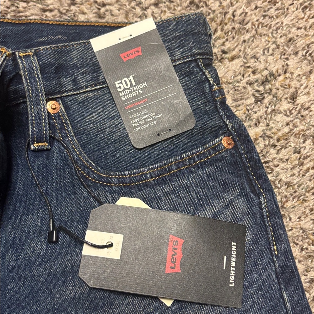 Levi's 501 Button Dark Blue Jean Shorts! 29 Brand new! 🌺 - Picture 7 of 10